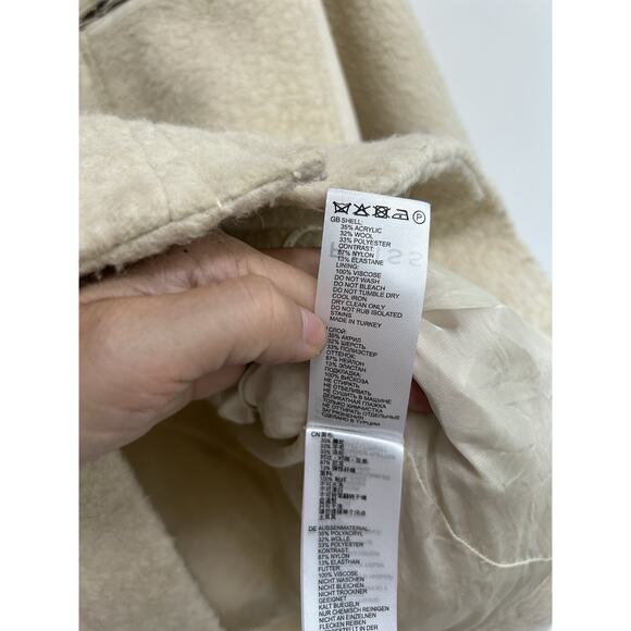 REISS LIO RELAXED FIT UTILITY JACKET in Wool Shirt Shacket SZ US4 SMALL Oversize - Picture 7 of 13